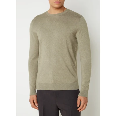 Afbeelding van Selected Homme heren Berg fijngebreide pullover met stretch in de kleur Lindegroen, maat: S