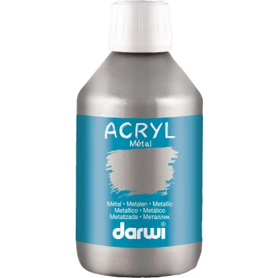 Afbeelding van Darwi Metal effect acrylverf zilver