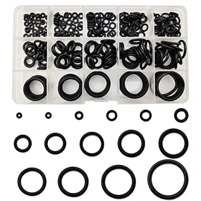 Afbeelding van 250 stuks O Ring Afdichtringen, Assortiment Set van 15 Maten Rubberen Afdichtingsringen, Elektrische Afdichtingsset, Isolerende Pijp Loodgieters Ringen Sluitringen