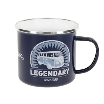 Afbeelding van BRISA VW Collection Volkswagen T1 Bus Transporter Emaille Mok 500ml Legendary/Blauw