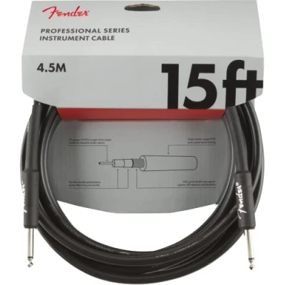 Afbeelding van Fender Professional Instrument Cable BLK 4,5 m Gitaarkabel