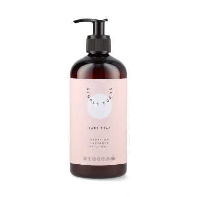 Afbeelding van Simple Goods Zeep Hand &amp; Dish Soap Geranium, Lavendel, Patchouli 450ml