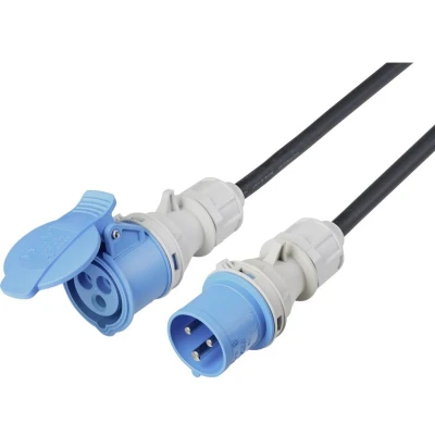 Afbeelding van Sygonix SY 5244052 Stroom Verlengkabel 16 A Zwart 10 m H07RN F 3G 2,5 mm² Weerbestendig, Geschikt voor buiten