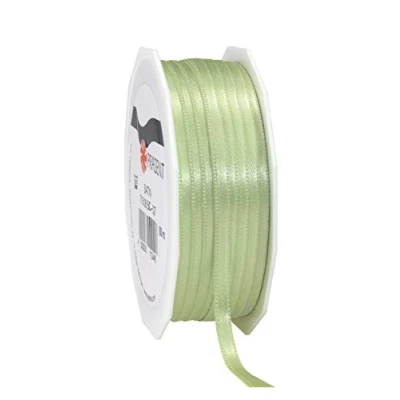 Afbeelding van Präsent Satijnen lint pastelgroen 6 mm breed, 50 m lengte