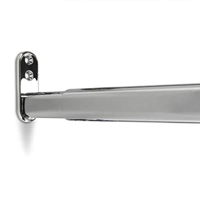 Afbeelding van Garderobestang verstelbaar ovaal 22 x 15 mm L: 900 1100 Chrome gepolijst incl. roedesteun