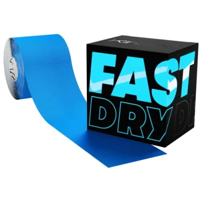 Afbeelding van Kintex Kinesiologie tape, waterdicht en sneldrogend, 5 cm x m, FastDry huidvriendelijke fysiotape, medische voor sport fysiotherapie (blauw)