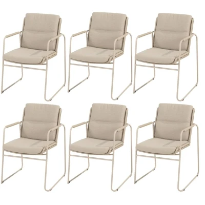 Afbeelding van Parma dining tuinstoel stapelbaar latte Taste 4SO set van 6
