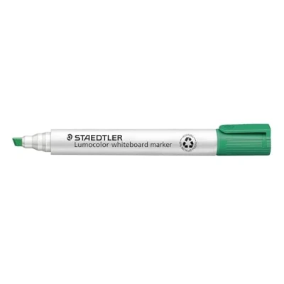 Afbeelding van Staedtler Lumocolor 351 B 5 Whiteboard marker (wigpunt ca. 2 of mm lijnbreedte, hoge kwaliteit, droog en zonder resten afwasbaar van whiteboards, kartonnen etui met 10 stuks) groen