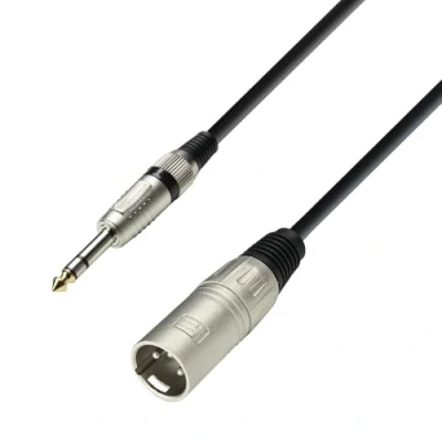 Afbeelding van Microfoonkabel, XLR male naar 6,3 mm jack stereo 3 m