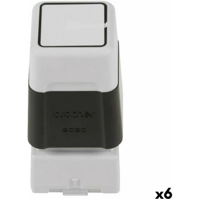 Afbeelding van Brother PR2020B6P stempel voor SC2000USB printer, formaat 20 x mm, pak van 6 stuks, kleur zwart