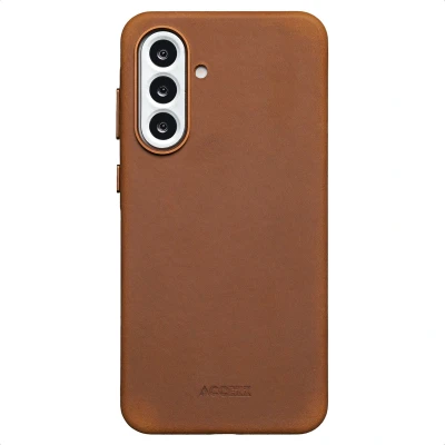 Afbeelding van Accezz Hoesje geschikt voor Samsung Galaxy A56 (5G) Vintage Leather MagSafe Backcover Tabacco Cognac