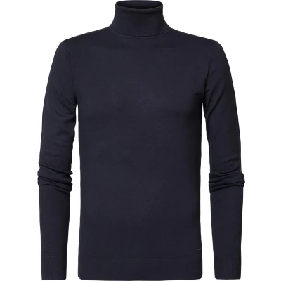 Afbeelding van Petrol Industries Heren Fijngebreide Coltrui Blauw Maat XL