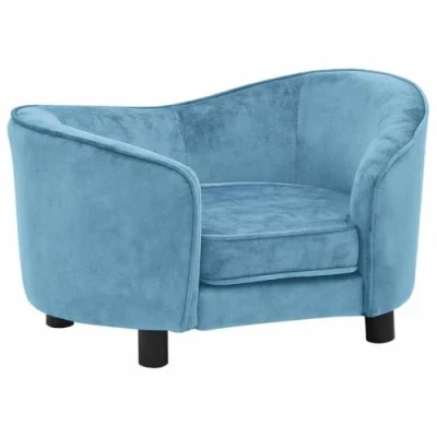 Afbeelding van vidaXL Hondenbank 69x49x40 cm pluche turquoise