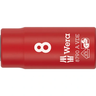Afbeelding van Wera 05005930001 8790 B VDE Zyklop Dop Geïsoleerd 1/4&quot; 8 Mm