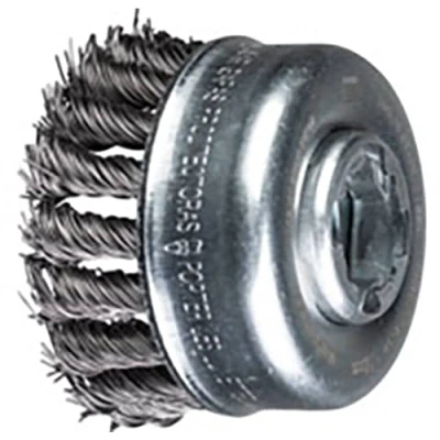 Afbeelding van PFERD 43305028 komborstel getordeerd TBG Ø 65 mm asgat 22,2 mm/X LOCK edelstaaldraad 0,50 haakse slijpmachines