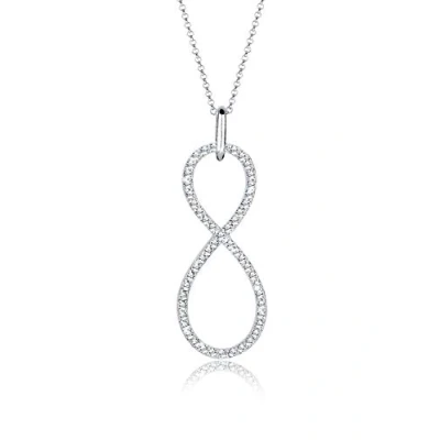 Afbeelding van Elli Infinity Kristalle Endless Ketting, Dames, Maat: 70, Silber