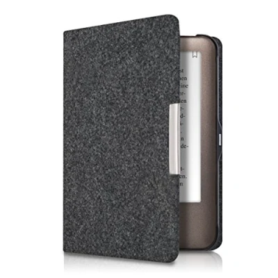 Afbeelding van kwmobile hoes compatibel met Tolino Shine (2013) e reader beschermhoes van vilt donkergrijs