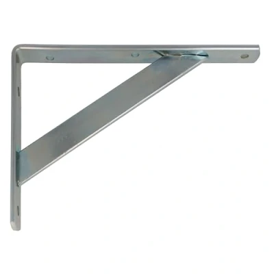 Afbeelding van AMIG Plankdrager/planksteun van metaal gelakt zilver H600 x B375 mm Tot 150 kg Plankdragers