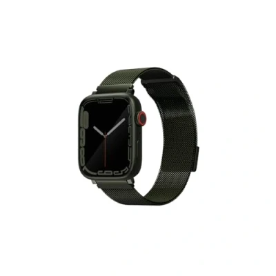 Afbeelding van UNIQ Dante band Apple Watch Serie 4/5/6/7/8/SE/SE2 38/40/41mm RVS groen/groen
