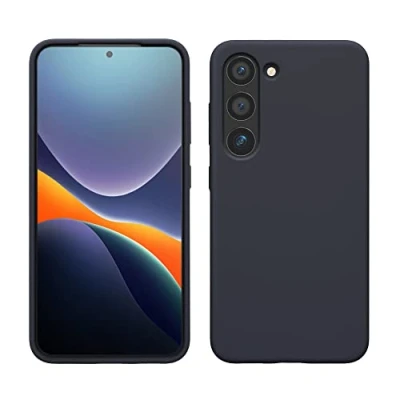Afbeelding van kwmobile telefoonhoesje geschikt voor Samsung Galaxy S23 Hoesje met siliconen coating Smartphone case in bosbesblauw