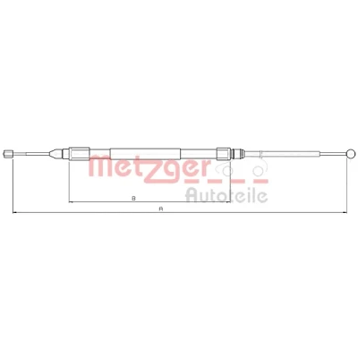 Afbeelding van METZGER 10.4138 Handremkabel Links achter, rechts 1434/755mm COFLE
