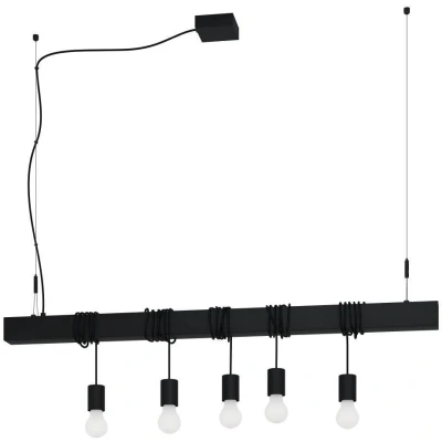 Afbeelding van Stars of Light Zwarte hanglamp Townshend B 5 lichts 39937
