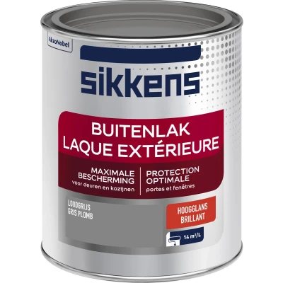 Afbeelding van sikkens buitenlak hoogglans loodgrijs 0.75 ltr