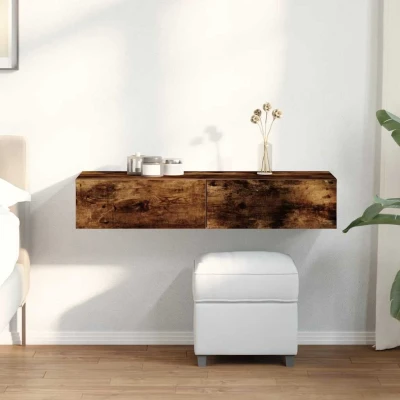 Afbeelding van vidaXL Wandschap met lades 100x36x19cm bewerkt hout gerookt eikenkleur