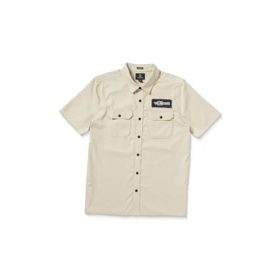 Afbeelding van Volcom ENT Overhemd, Heren, Maat: Small, Pale khaki