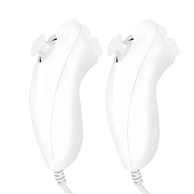 Afbeelding van Sporgo 2 stuks Nunchuk controller voor Wii: Wii U Video Gamepad, Rechter Nunchaku met Motion Plus, vervangende Nunchuck controllers zijn perfect compatibel en console