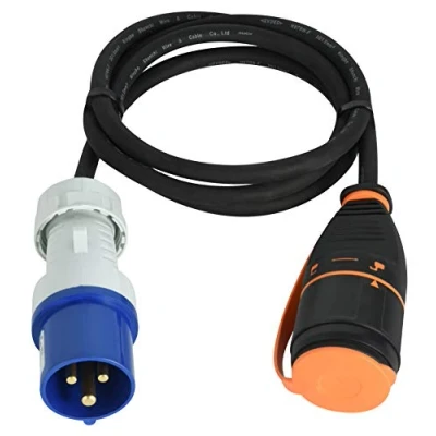 Afbeelding van Electraline 01742 elektrische verlenging, CEE IP44 1,5 m, kabel H07RN F 3G1.5 met elektro alock stekker vergrendelmechanisme, die onbedoeld loskoppelen van de voorkomt.