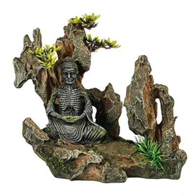 Afbeelding van Aqua Della Aquariumdecoratie Vissen Buddha Op Berg 20,2x11,3x18cm 1st