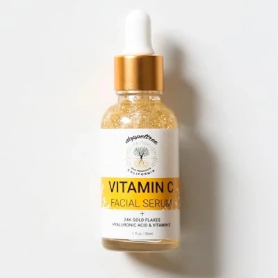 Afbeelding van serum Vitamin C Face 20%, vitamine gezicht met 24K goud, hyaluronzuur, E Dermaroller Geschikt, Anti aging, Vegan Geformuleerd in San Francisco