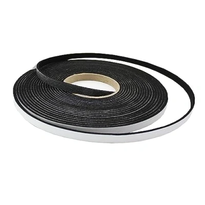 Afbeelding van tukan tex Viltband, zelfklevend, 20 mm breed, 3,0 dik, m lang, viltglijderrol, klepperbescherming, afdichtingstape van vilt (2 cm meter zwart)