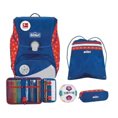 Afbeelding van Scout Schooltas Exklusiv Bundesliga Alpha Set 4 delig Blauw