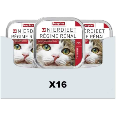 Afbeelding van 16x Beaphar Nierdieet Kat Taurine Naturel 100 Gr