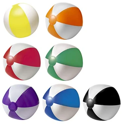 Afbeelding van noTrash2003 Set aus 6 Aufblasbare Wasserbälle Strandbälle Beachball Urlaub Beach Strand Pool (Farbmix)