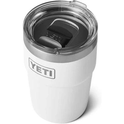Afbeelding van YETI Rambler Cup, Vacuum Insulated Stainless Steel Stackable Cup with Magslider Lid, White, 16 oz (475 ml)