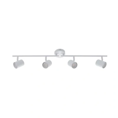 Afbeelding van ELC halogeen spot 4lichts metaal, staal H: 16.5 cm GU10 mat wit