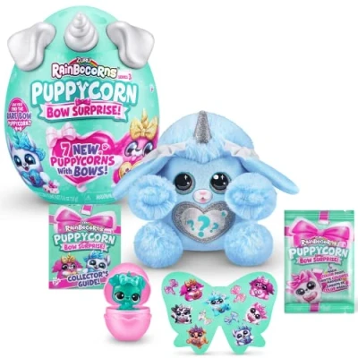 Afbeelding van Rainbocorns Puppycorn Bow Surprise, Series 3, Bowie de Poedel verzamelbare pluche 5 lagen verrassingen, schil en onthullen hart, stickers, slijm, vanaf 3 jaar (poedel)