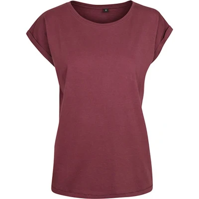 Afbeelding van Damesshirt met ronde hals en omgeslagen mouw Cherry XXL