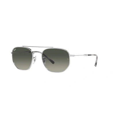 Afbeelding van Ray Ban Unisex RB3707 003/71 Occhiali da sole Metallo Argento Grigio Geometrica Normale Sfumato