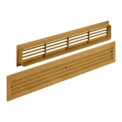 Afbeelding van SOTECH 1 paar ventilatieroosters BRISE 457 x 92 17 voor deuren sleufperforatie Zilver
