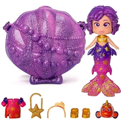 Afbeelding van KOOKYLOOS Mermaids Star zeemeerminpop met 1 schelpzak, zeemeerminstaart, huisdier, kleding, accessoires en schoenen