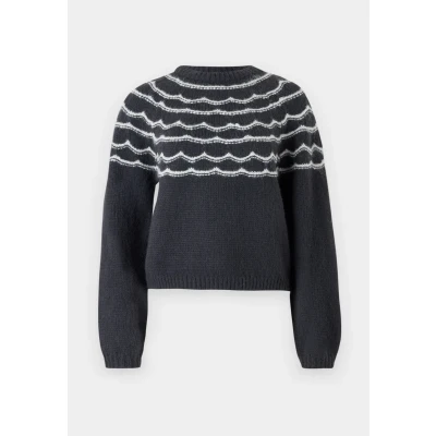 Afbeelding van Vero Moda Vmcharmaine O NECK Trui obsidian, Dames, Maat: XS, Obsidian