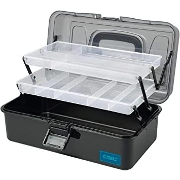 Afbeelding van C Tec Tackle Box 2 Tray Maat : Xlarge (37x22x20cm)