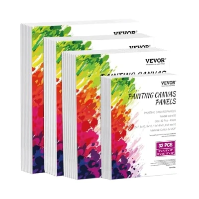 Afbeelding van VEVOR Canvasborden Canvas 32 stuks 127x178mm 203x254mm 229x305mm 280x355mm