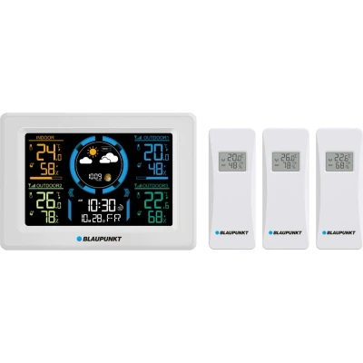 Afbeelding van Blaupunkt Weerstation met hygrometer / luchtdruk voorspelling 3 sensoren Wit