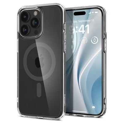Afbeelding van Apple iPhone 15 Pro MagSafe Hoesje Kunststof Spigen Hardcase/Backcover Zwart Telefoonhoesje Shockproof/Valbescherming