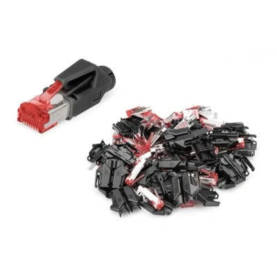 Afbeelding van DIGITUS RJ45 Cat 6 netwerkconnector 10 stuks Hirose TM21 Cat6 crimp connector afgeschermd Voor netwerkkabels, patchkabels, Ethernetkabels 1GBase T 8P8C AWG 27/7 tot 24/7